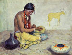 Seated Indian with Pottery