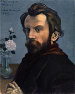 Self-Portrait with a Vase of Flowers
