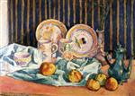 Still Life with Teapot, Apples and Dishes