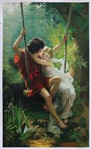 The Swing (Springtime) by Pierre Auguste Cot