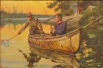 Two Fishermen in a Birch Canoe 2