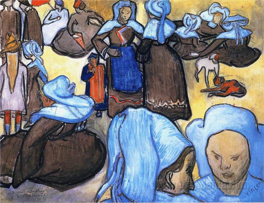 Breton Women (after Emile Bernard)