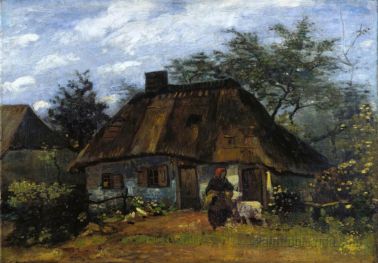 Cottage and Woman with Goat (La Chaumiere)