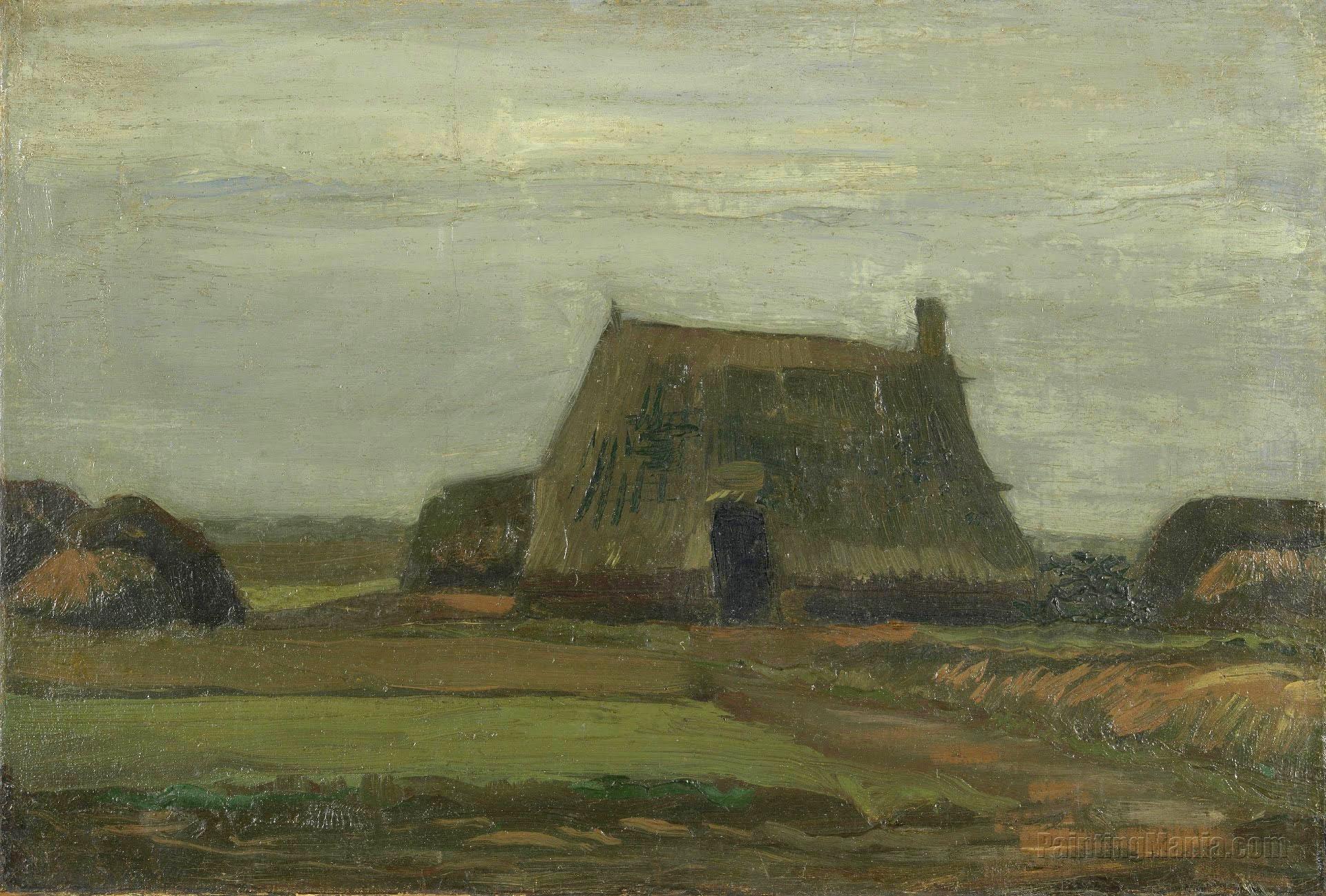 Farmhouse with Peat Stacks