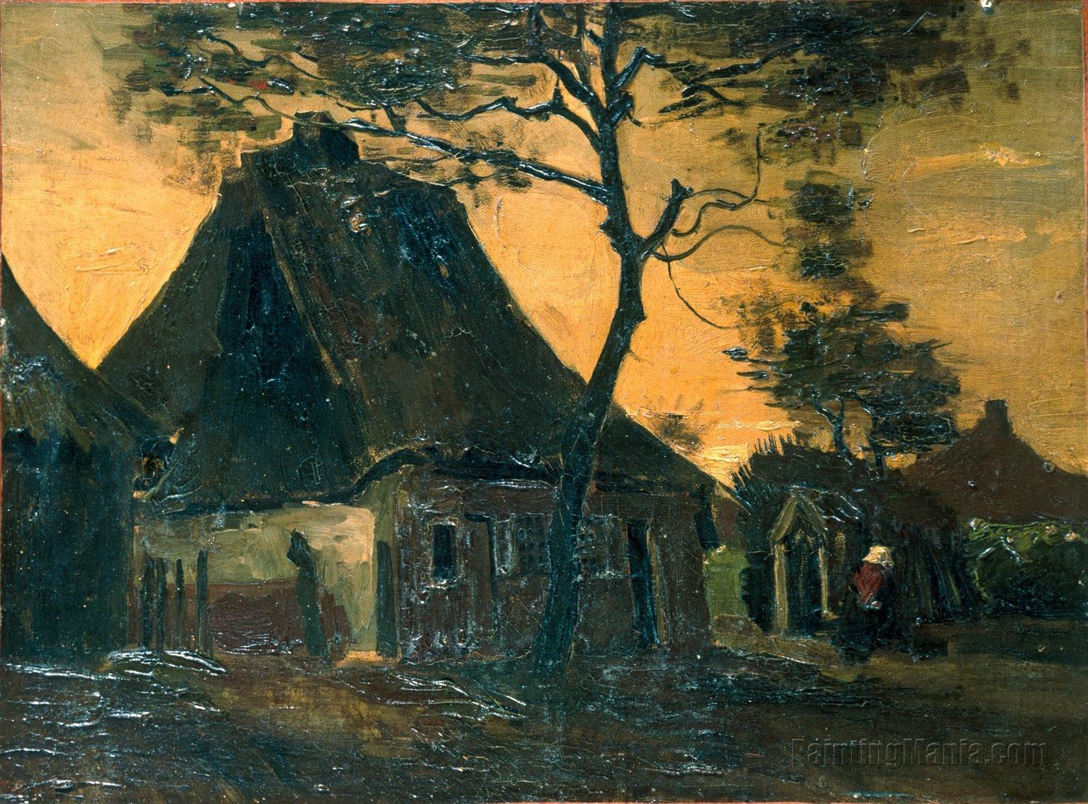 Farmhouse with Trees (Cottage with Trees)