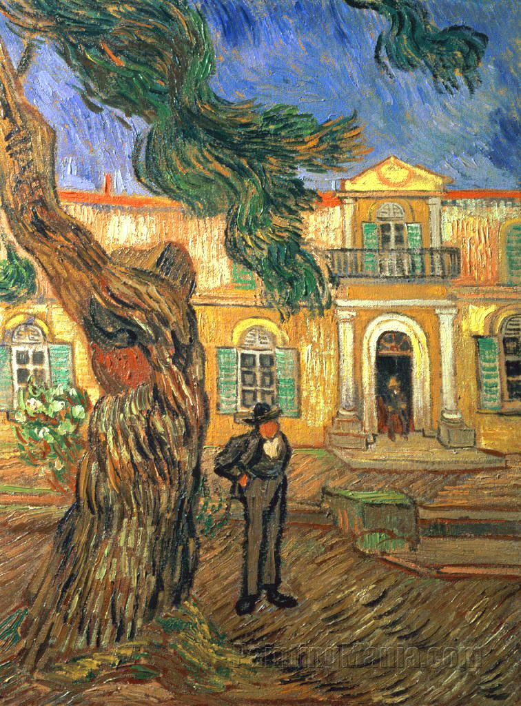 Pine Trees with Figure in the Garden of Saint-Paul Hospital