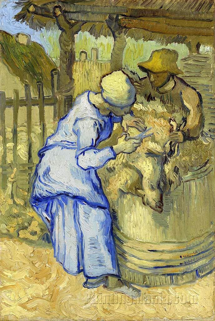 Sheep-Shearers (after Millet)