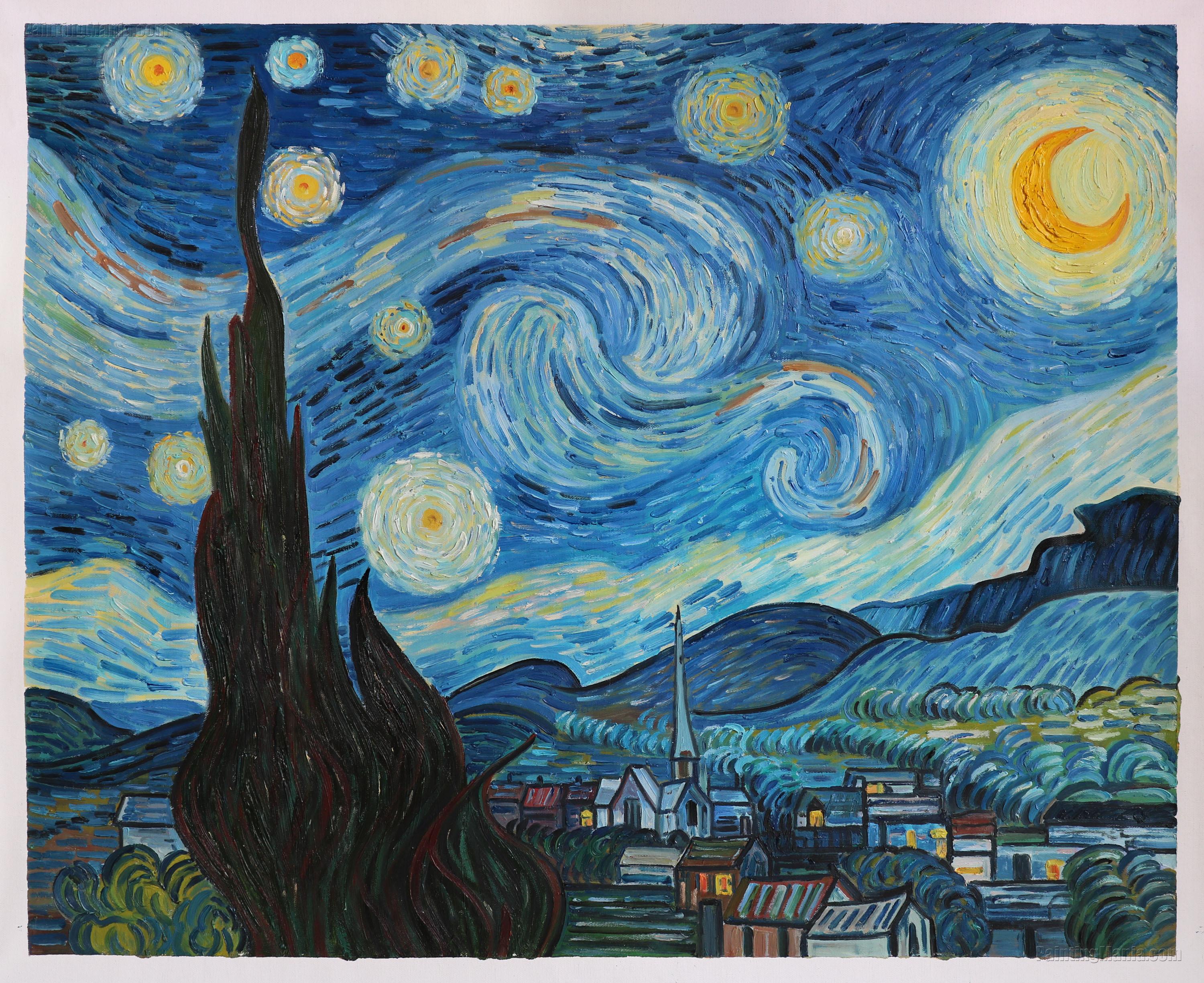Starry Night Starry Night Painting Night Painting Starry Night - Riset
