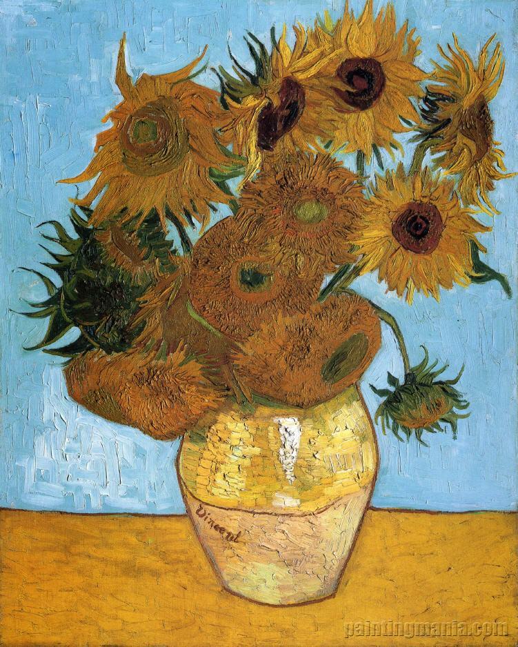 Still Life: Vase with Twelve Sunflowers 1888