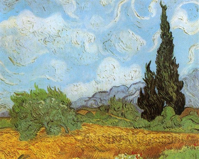 Wheat Field with Cypresses at the Haude Galline near Eygalieres 1889