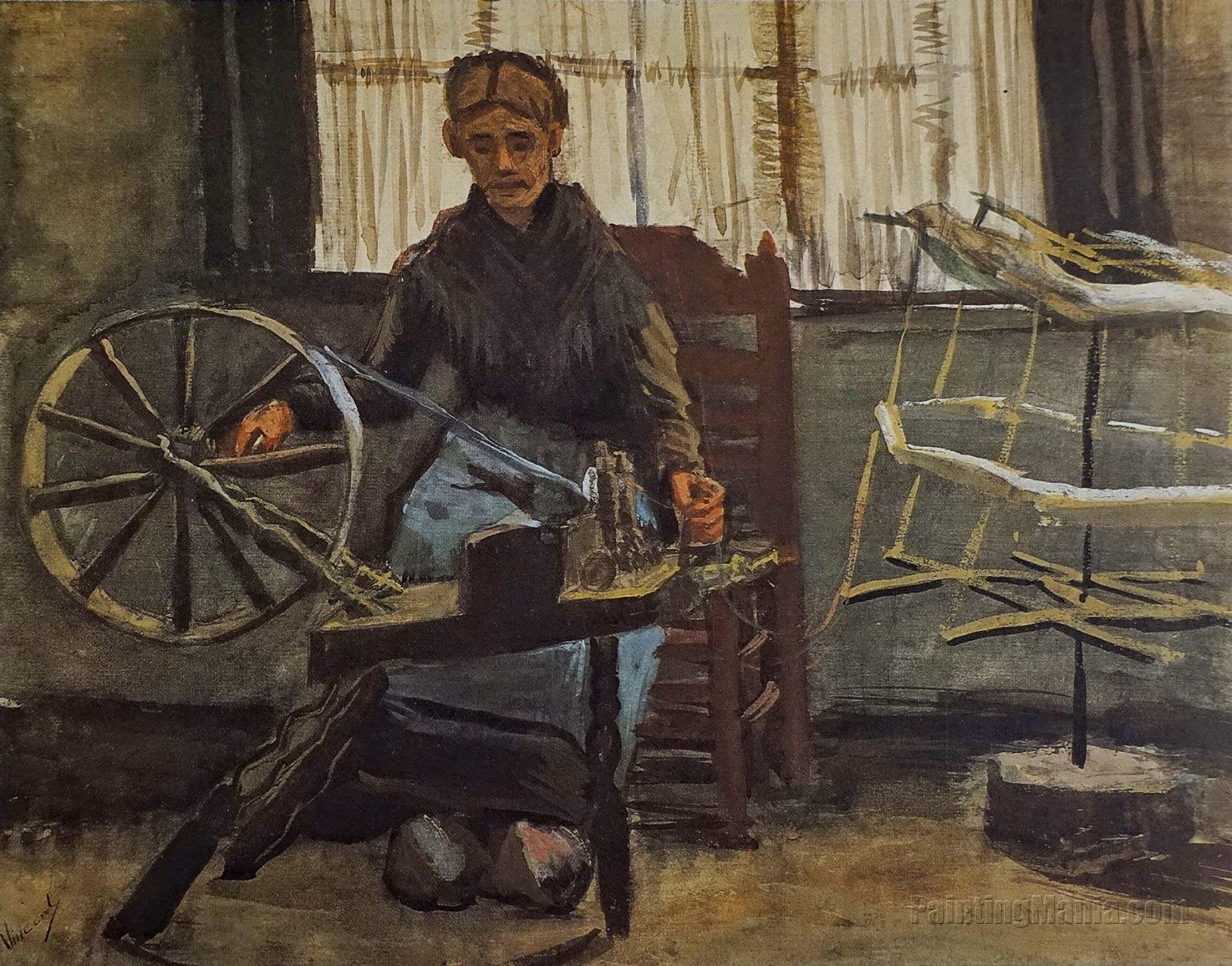 Woman at the Spinning Wheel 1884