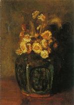 Ginger Jar with Daisies