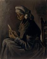 The Potato Peeler (obverse: Self-Portrait with a Straw Hat)
