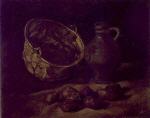 Still Life with Copper Kettle. Jar and Potatoes