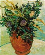 Vase with Flowers and Thistles