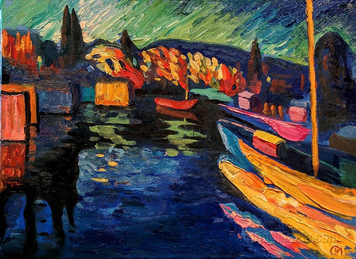 Autumn Landscape with Boats 1944