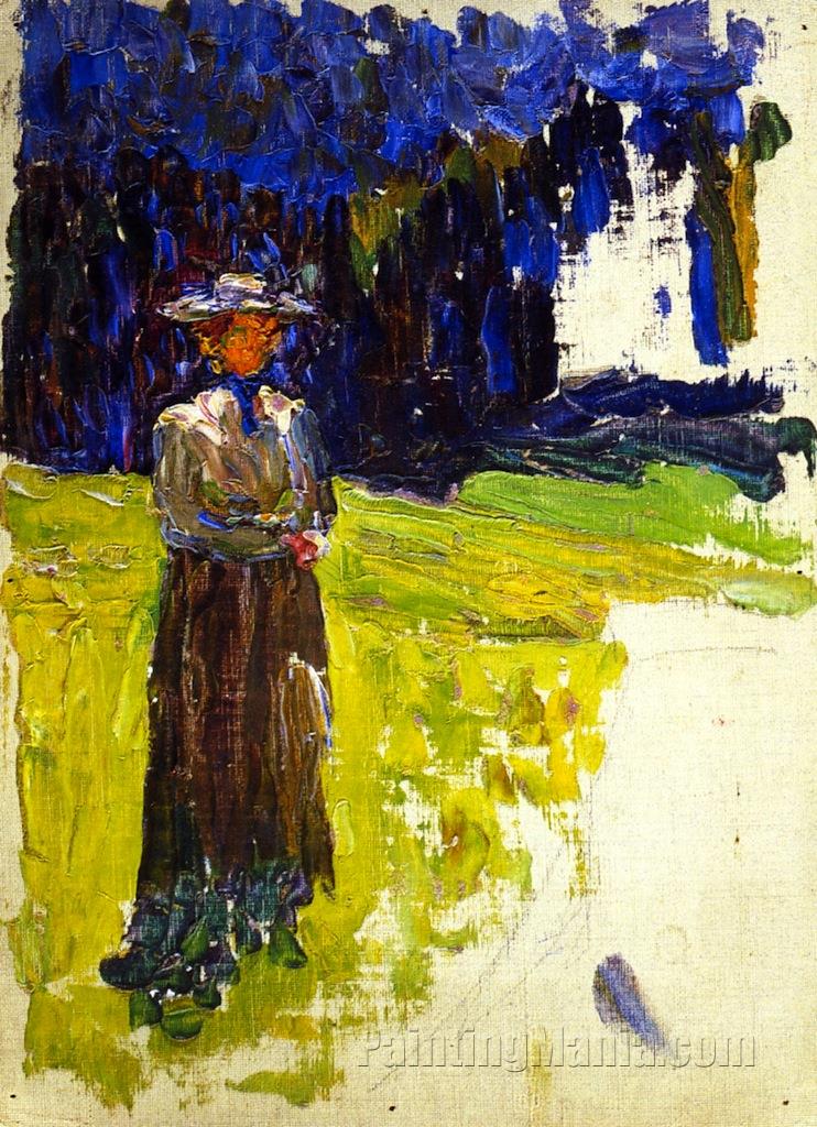 Kochel - Lady Standing by the Forest's Edge