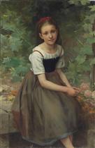 Young Girl with Flowers