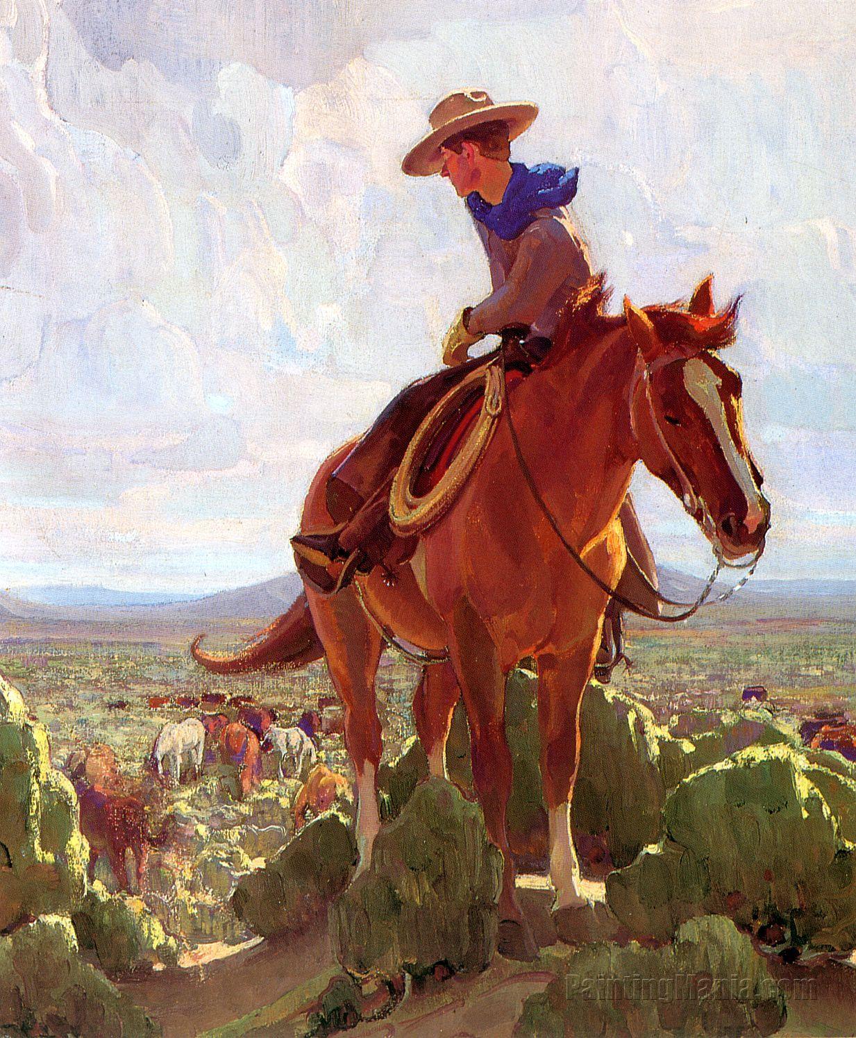 The Horse Wrangler - William Herbert Dunton Paintings