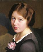 Girl With A Pink Rose
