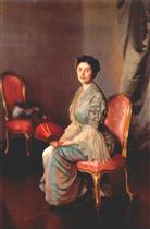 The Red Fan (Portrait of Mrs William Paxton)