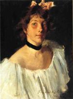 Portrait of a Lady in a White Dress (Miss Edith Newbold)