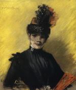 Study of Black against Yello (Portrait of Mrs. Chase)