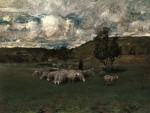 View near Polling (Landscape with Sheep)