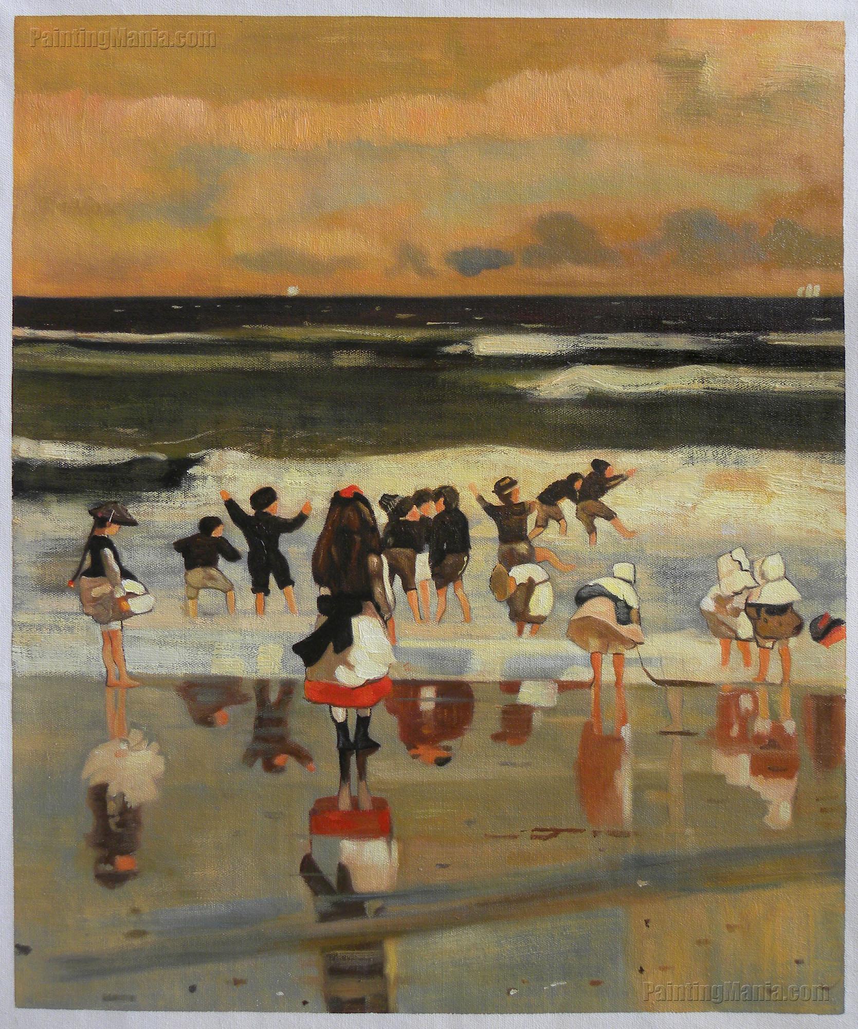 Beach Scene (Children in the Surf)