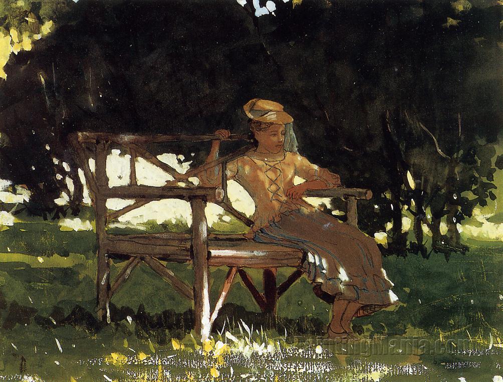 Woman on a Bench (Girl on a Garden Seat)