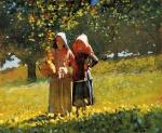 Apple Picking (Two Girls in Sunbonnets or in the Orchard)