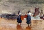 Fishergirls on the Beach. Tynemouth