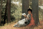 Girl Reading under an Oak Tree