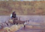 Man in a Punt, Fishing